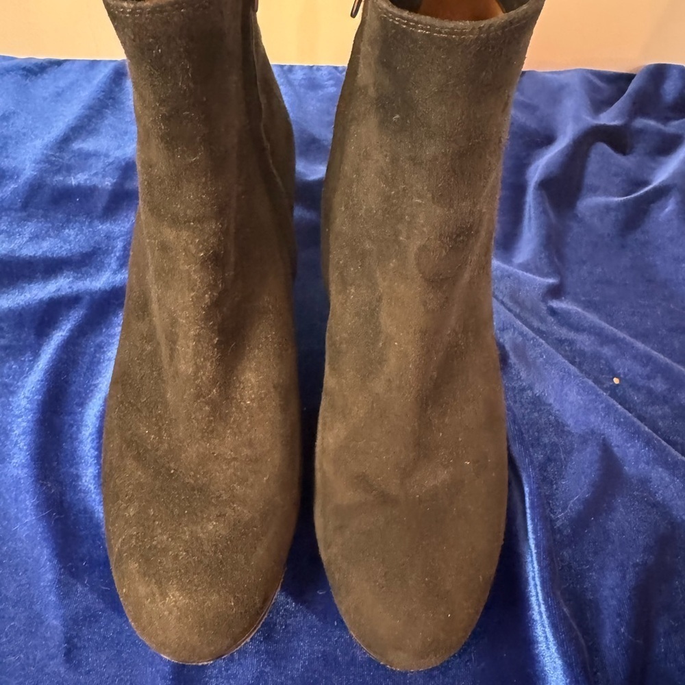 Margaux Black Suede Ankle Booties - Picture 2 of 11